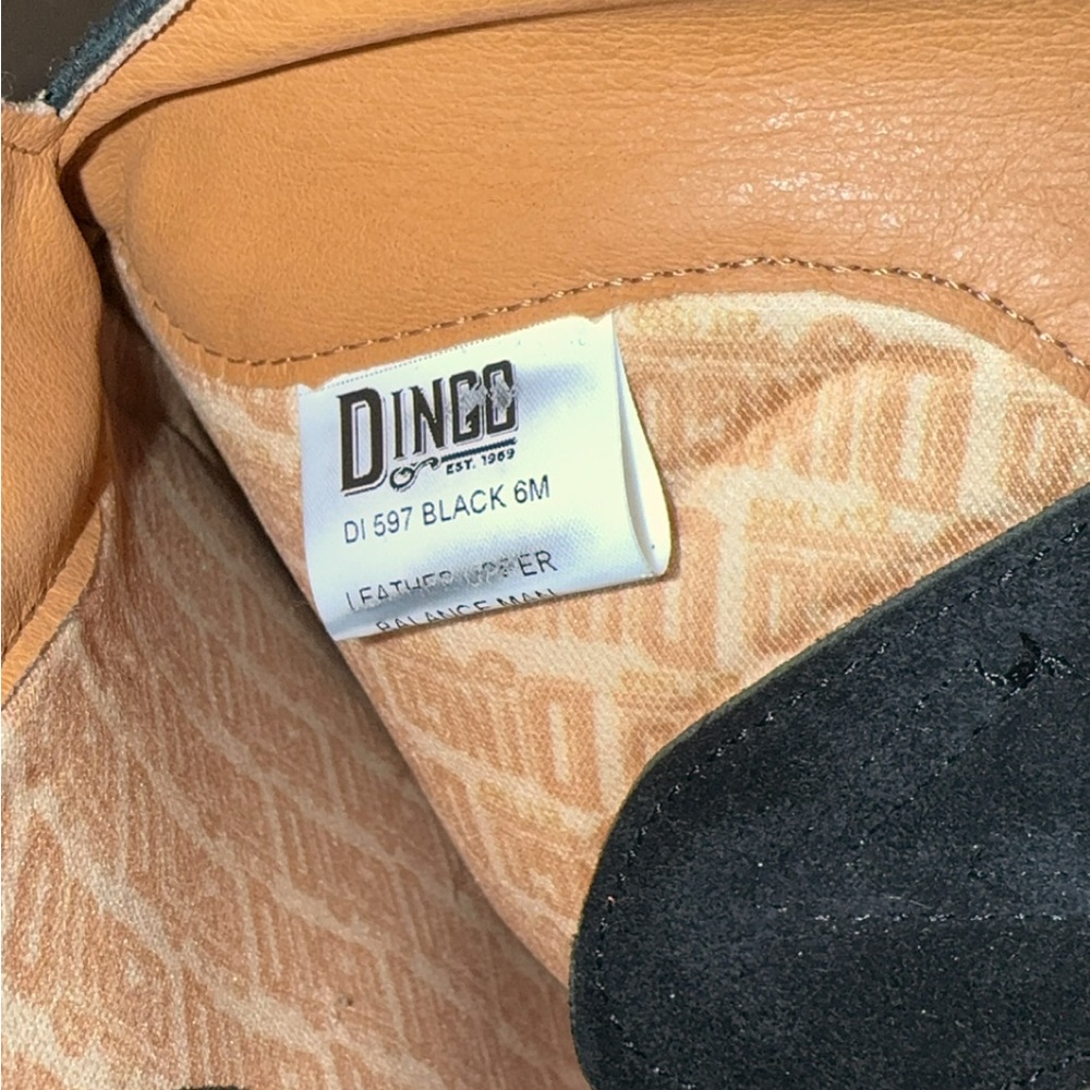 Dingo Black and Leather Suade Cowgirl Boots - Picture 5 of 7